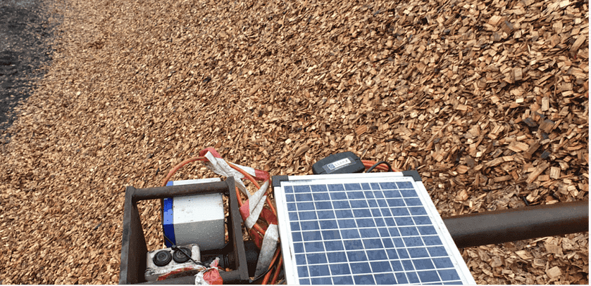 G70 installed on a pile of natural resources.